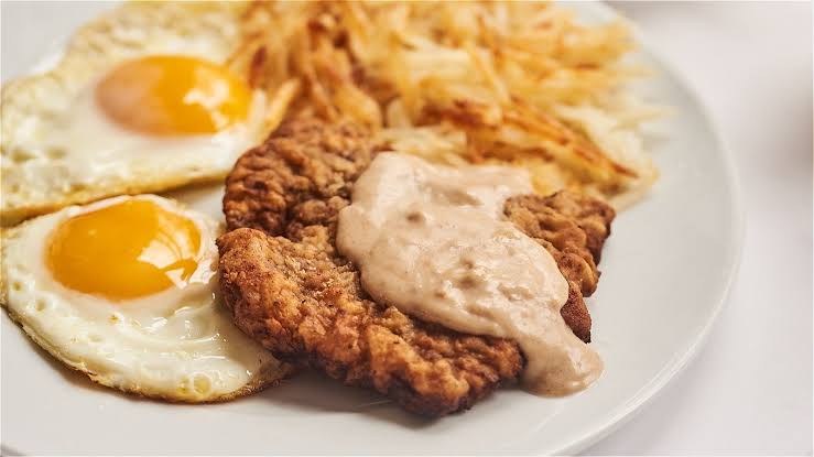 Country Fried Steak and Eggs